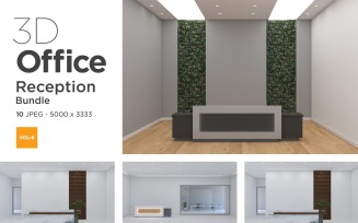 3D Office reception or hotel interior Mockup Bundle Vol 6