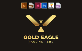 Gold Eagle Logo Template | Perfect For Many Kinds Of Businesses And Personal Use
