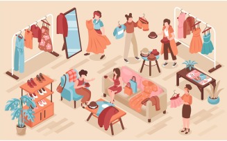 Isometric Swap Party Illustration Vector Illustration Concept