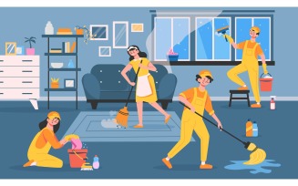 Cleaning Service Vector Illustration Concept