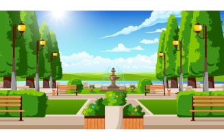 Park Elements Illustration Vector Illustration Concept