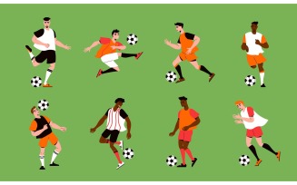 Football Soccer Men Vector Illustration Concept
