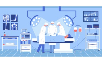 Hospital Operation Vector Illustration Concept