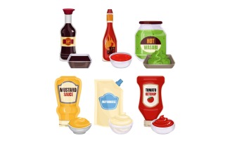 Sauce Packaging Vector Illustration Concept
