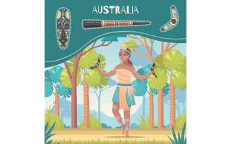 Australia Cartoon 2 Vector Illustration Concept