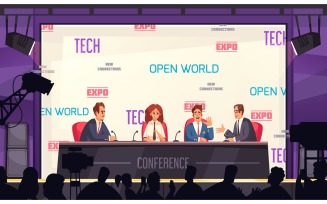 Conference Hall 2 Vector Illustration Concept