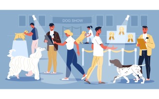 Dog Show Vector Illustration Concept