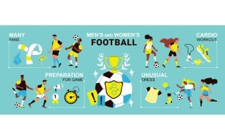 Football Soccer Infographics Vector Illustration Concept