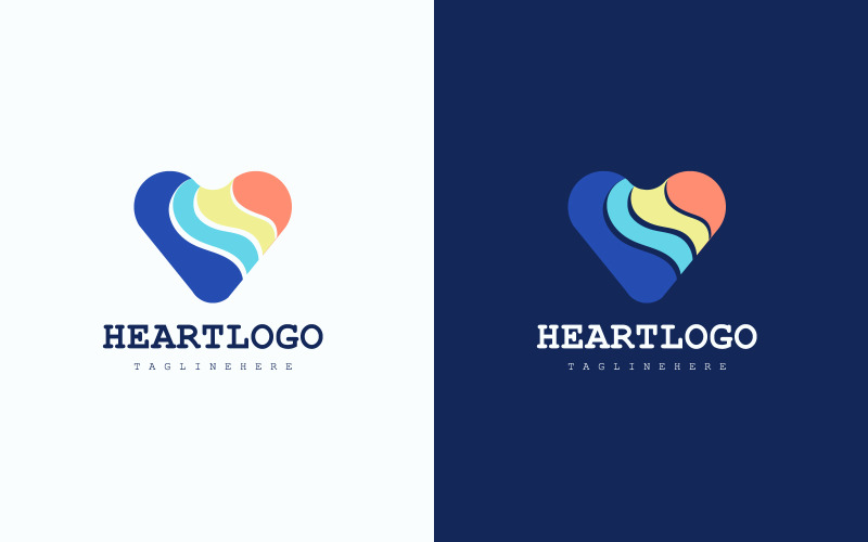 Free Heart Logo Vector Design Concept Illustration