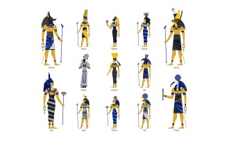 Egypt Ancient God Vector Illustration Concept