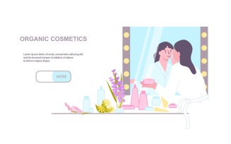 Cosmetic Banner Flat Vector Illustration Concept