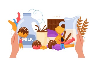 World Chocolate Day Composition 3 Vector Illustration Concept