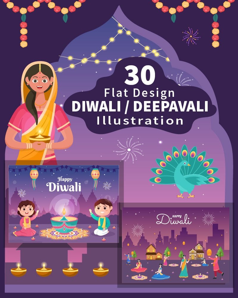 Kit Graphique #204922 Diwali Deepavali Divers Modles Web - Logo template Preview