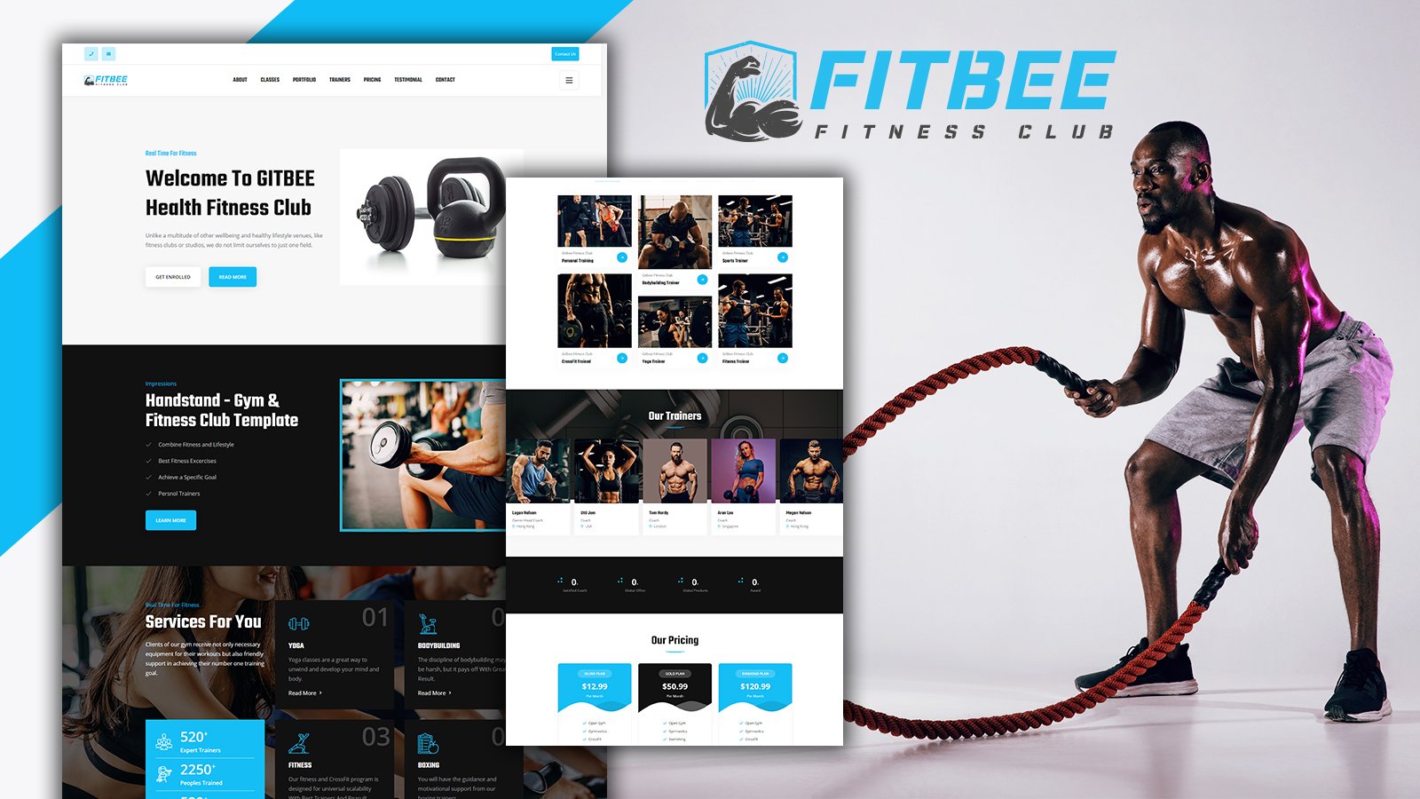 Template #204998 Theme Gym Webdesign Template - Logo template Preview