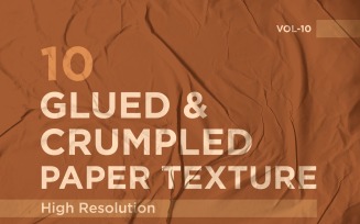 Glued, Wrinkled and Crumpled Paper Texture Vol 10