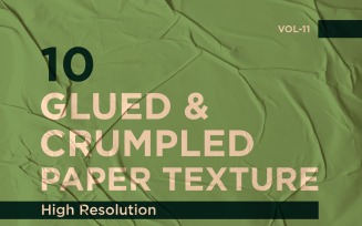 Glued, Wrinkled and Crumpled Paper Texture Vol 11