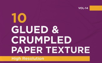 Glued, Wrinkled and Crumpled Paper Texture Vol 14