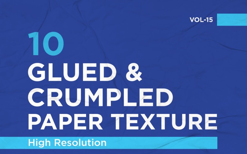 Glued, Wrinkled and Crumpled Paper Texture Vol 15 Background