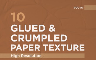 Glued, Wrinkled and Crumpled Paper Texture Vol 16