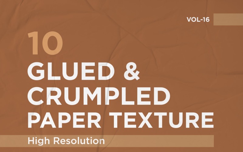 Glued, Wrinkled and Crumpled Paper Texture Vol 16 Background
