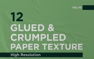 Glued, Wrinkled and Crumpled Paper Texture Vol 19