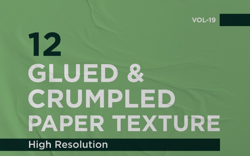 Glued, Wrinkled and Crumpled Paper Texture Vol 19 Background
