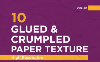 Glued, Wrinkled and Crumpled Paper Texture Vol 22