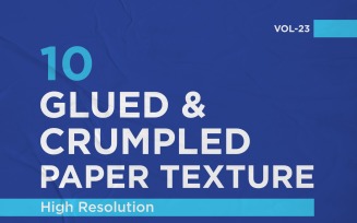 Glued, Wrinkled and Crumpled Paper Texture Vol 23