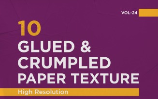 Glued, Wrinkled and Crumpled Paper Texture Vol 24
