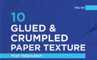 Glued, Wrinkled and Crumpled Paper Texture Vol 3