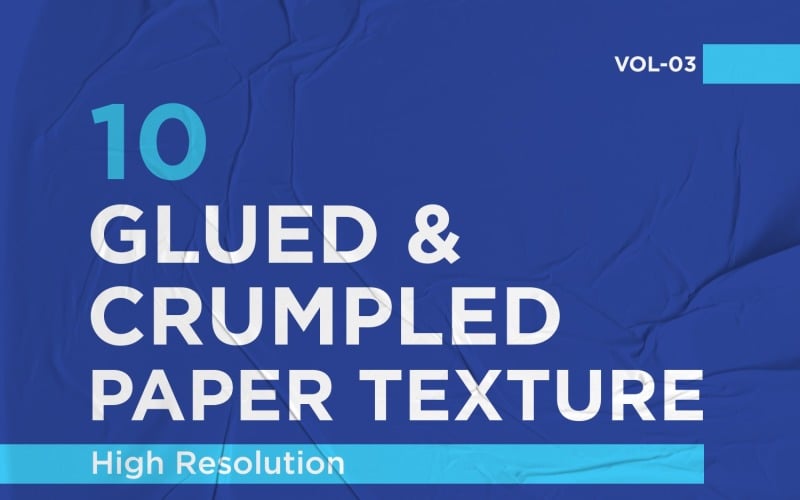 Glued, Wrinkled and Crumpled Paper Texture Vol 3 Background