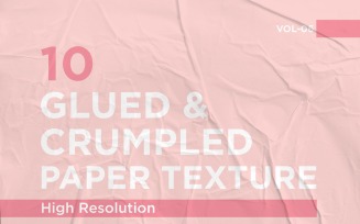 Glued, Wrinkled and Crumpled Paper Texture Vol 6