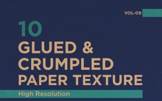 Glued, Wrinkled and Crumpled Paper Texture Vol 9