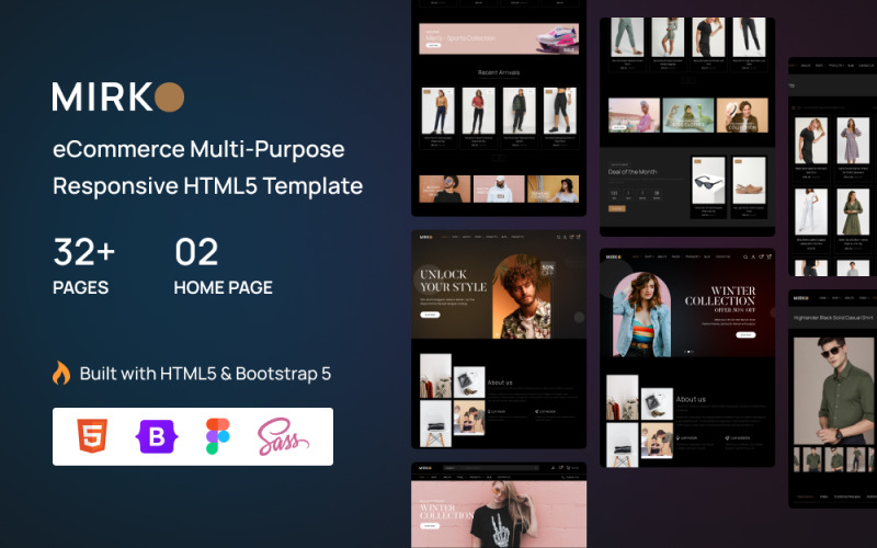 Mirko - eCommerce Multi-Purpose Responsive HTML5 Template Website Template