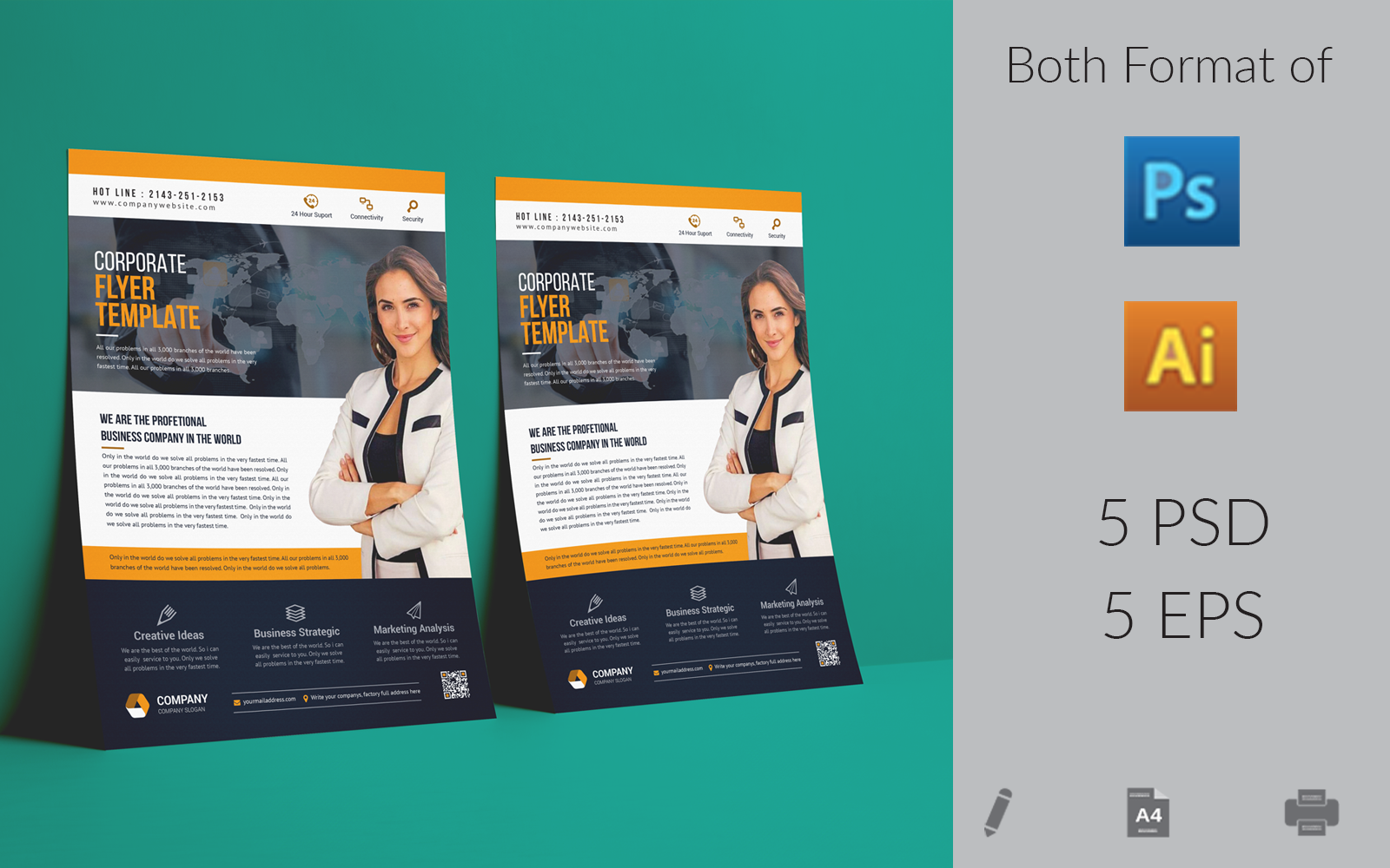 Template #205019 Flyer Corporate Webdesign Template - Logo template Preview