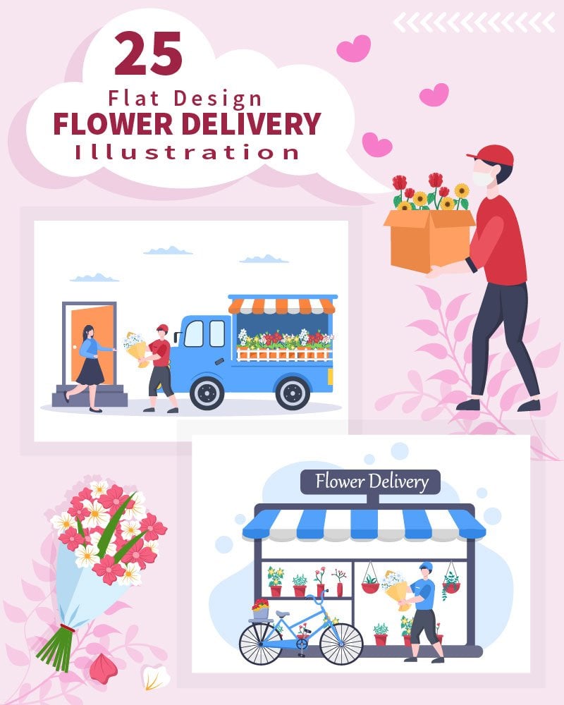 Kit Graphique #205069 Flower Delivery Divers Modles Web - Logo template Preview