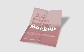 A4 Folded Paper Mockup Template