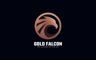 Circle Falcon Gradient Logo Style
