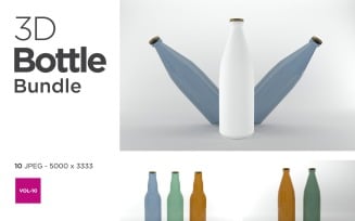 3D Bottle Mockup Bundle Vol-10