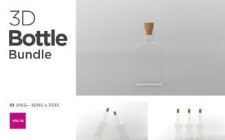 3D Bottle Mockup Bundle Vol-19