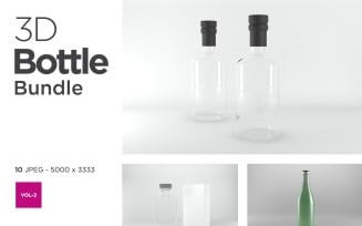 3D Bottle Mockup Bundle Vol-2