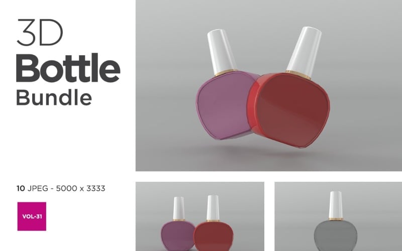 3D Bottle Mockup Bundle Vol-31 Product Mockup