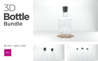 3D Bottle Mockup Bundle Vol-3