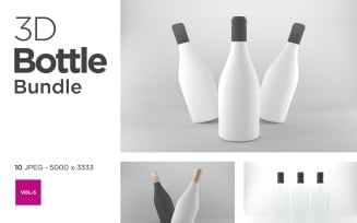 3D Bottle Mockup Bundle Vol-5