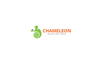 Chameleon Green Logo Design Template