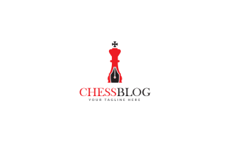 Chess Blog Logo Design Template