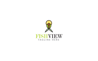 Fish View Logo Design Template