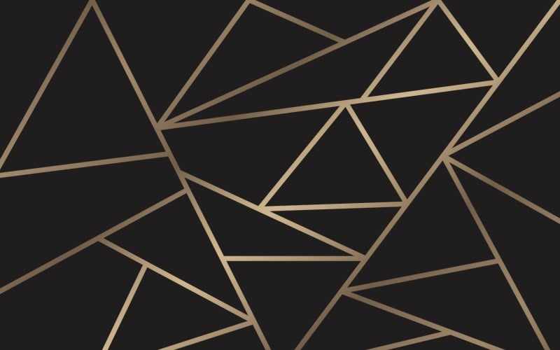 Mosaic background with gold and black lines Pattern