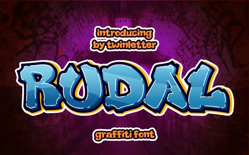Rudal is a unique graffiti font Font