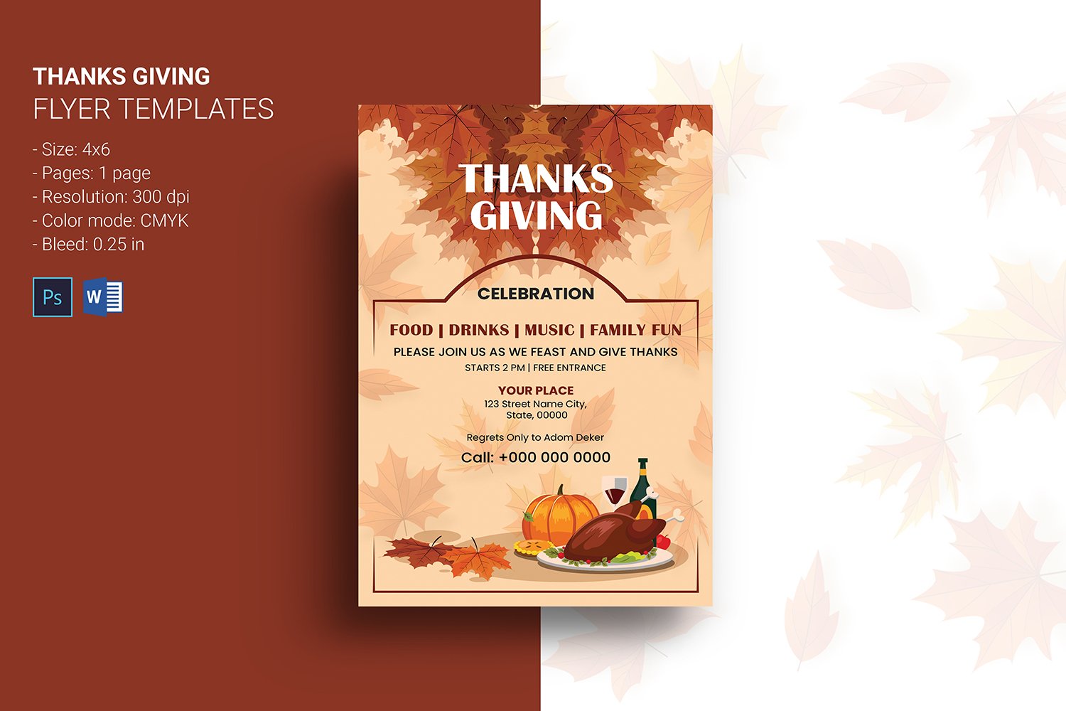 Kit Graphique #205262 Thanksgiving Party Divers Modles Web - Logo template Preview